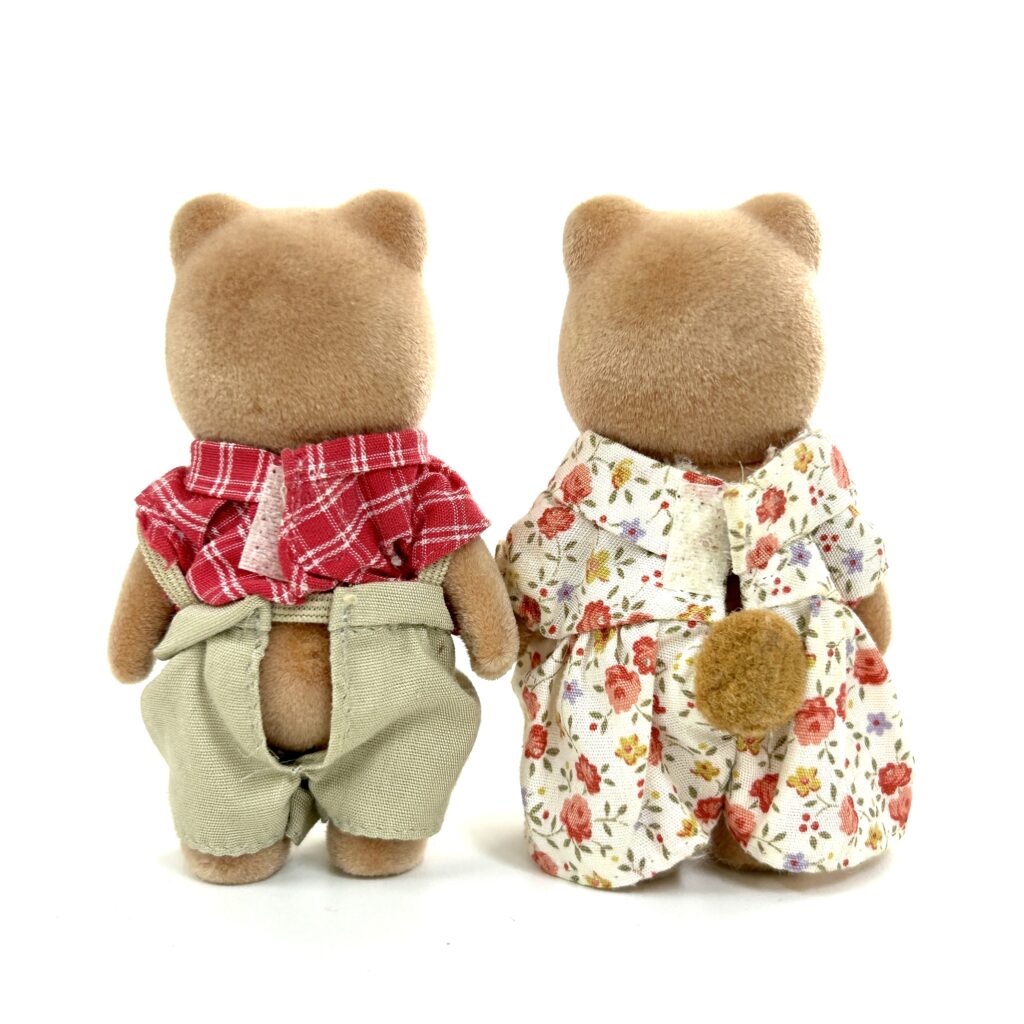 [used] Bear Father and Mother Sylvanian Families Calico Critters