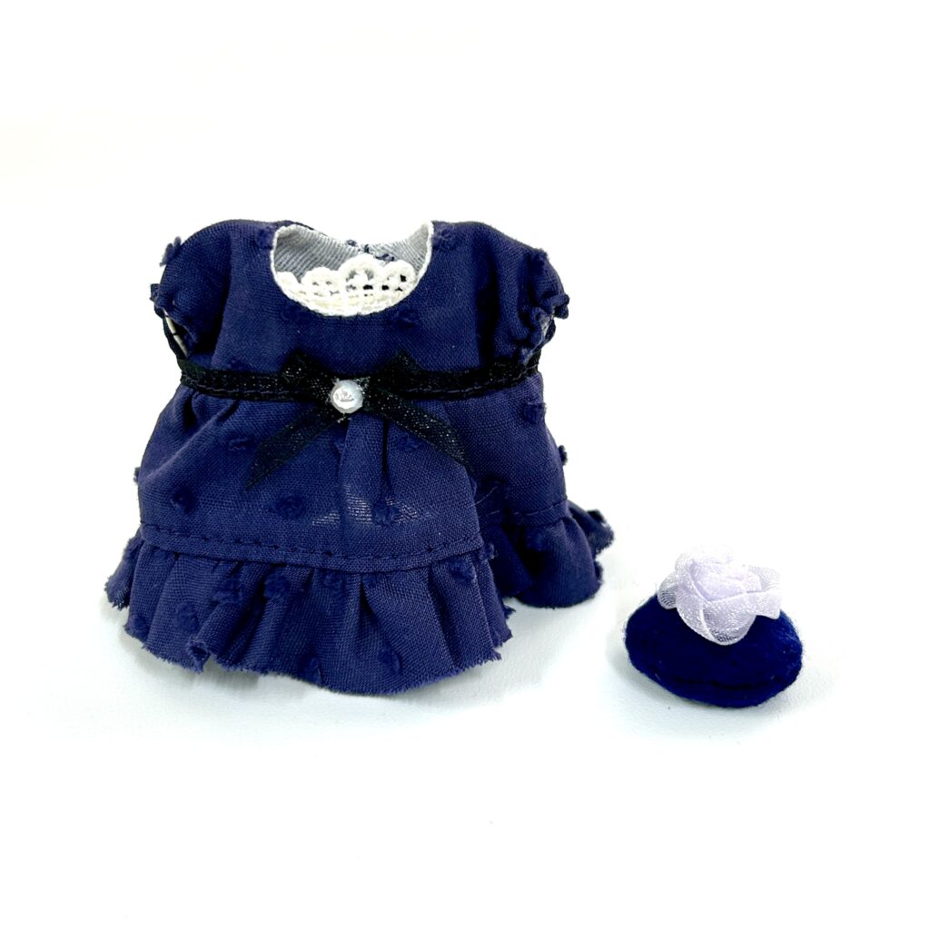 Mother Classical Dress Set Navy Mayumi Handmade