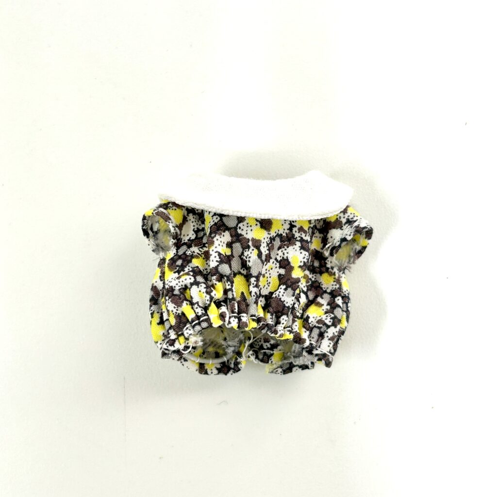 Liberty Print Baby Romper Yellow Mayumi Handmade