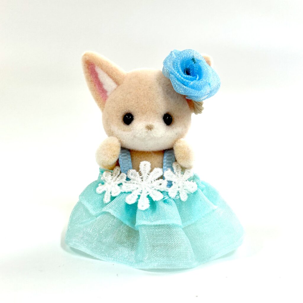 Baby Tulle Puff Dress Set Blue Green Mayumi Handmade