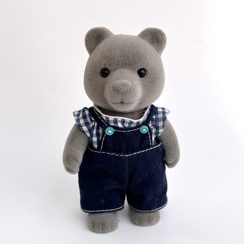 [used] Gray Bear Father Reproduction version KU-11 Sylvanian Families Calico Critters