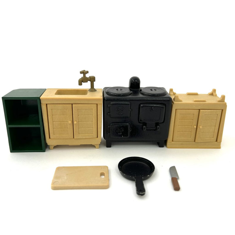 [Used] KITCHEN FURNITURE ACCESSORY SET Epoch Japan Sylvanian Families