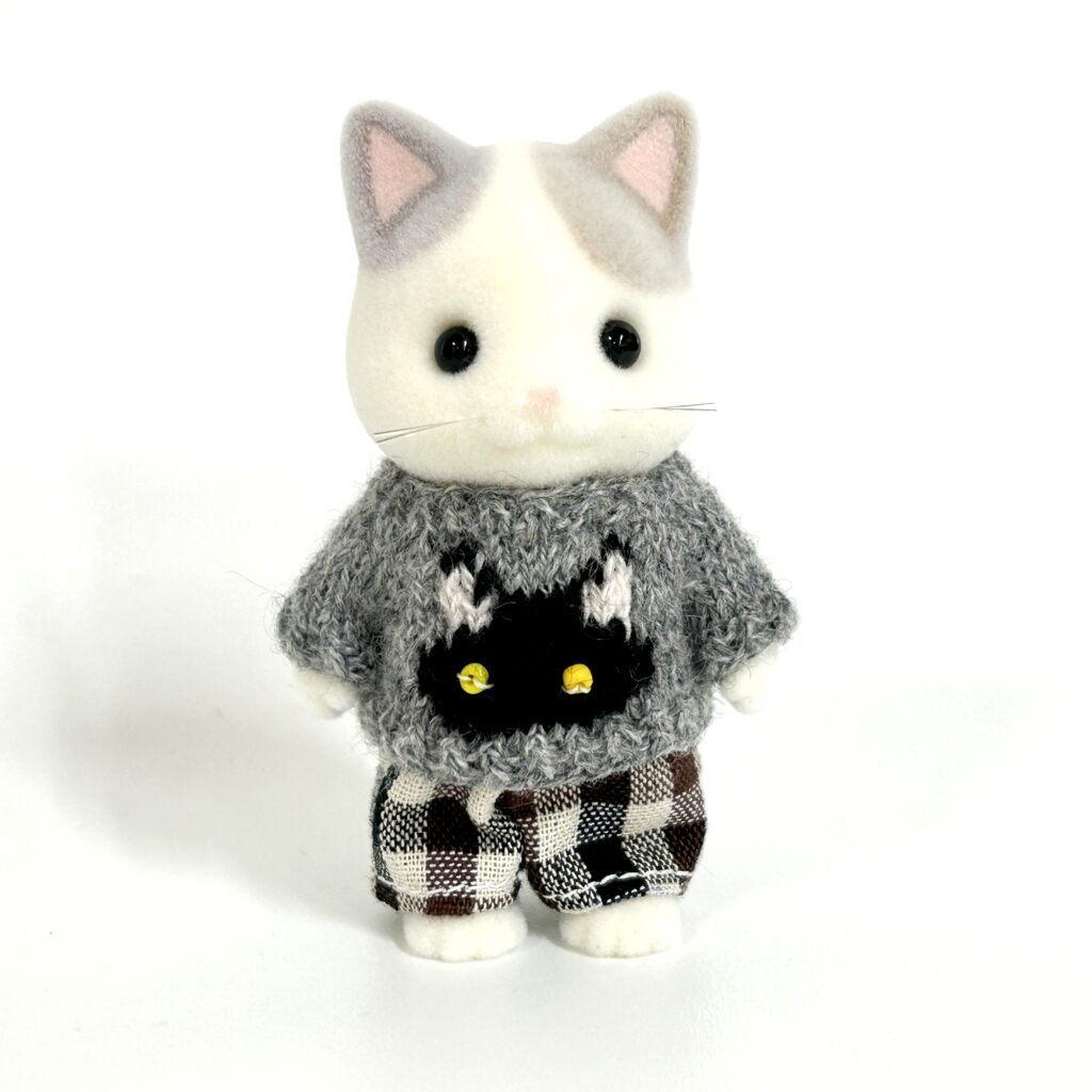 Cat Day Sweater Set Black Cat Handmade