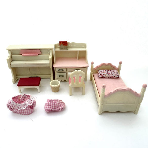 [Used] FURNITURE PAJAMAS PIANO ACCESSORY SET Japan Sylvanian Families