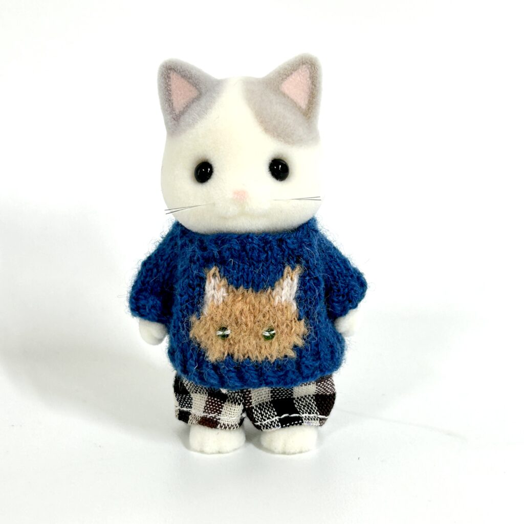 Cat Day Sweater Set Orange Cat Handmade