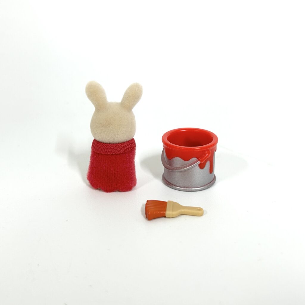 [used] Baby Craft Lovers Series Little Milk Rabbit Baby With Red Paint 2025 Sylvanian Families Calico Critters
