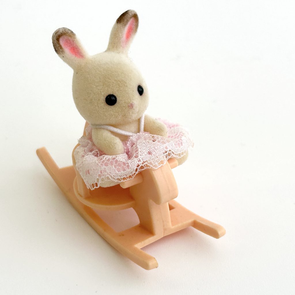 [used] Baby Carry Case Rocking Horse Chocolate Rabbit 2008 B-07 Sylvanian Families Calico Critters