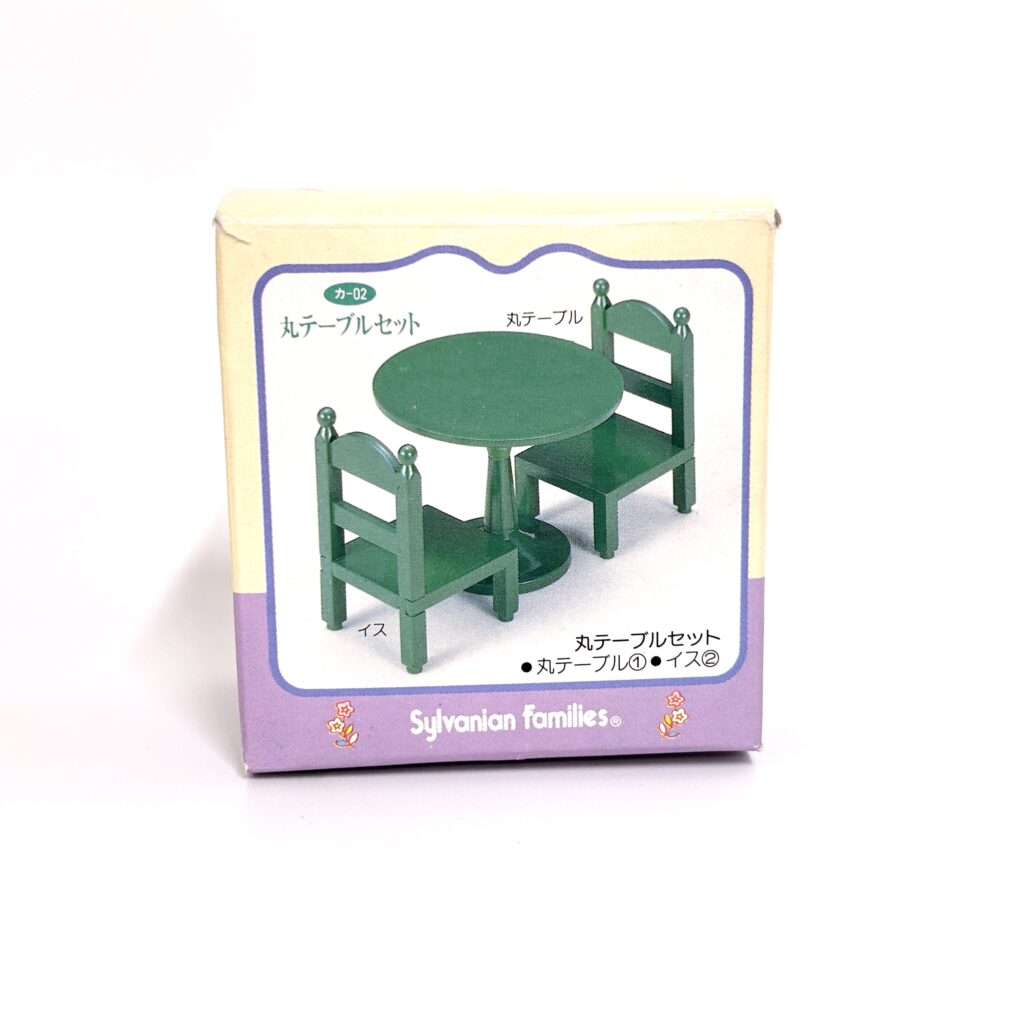 [used] Green Round Table Set KA-02 Sylvanian Families Calico Critters