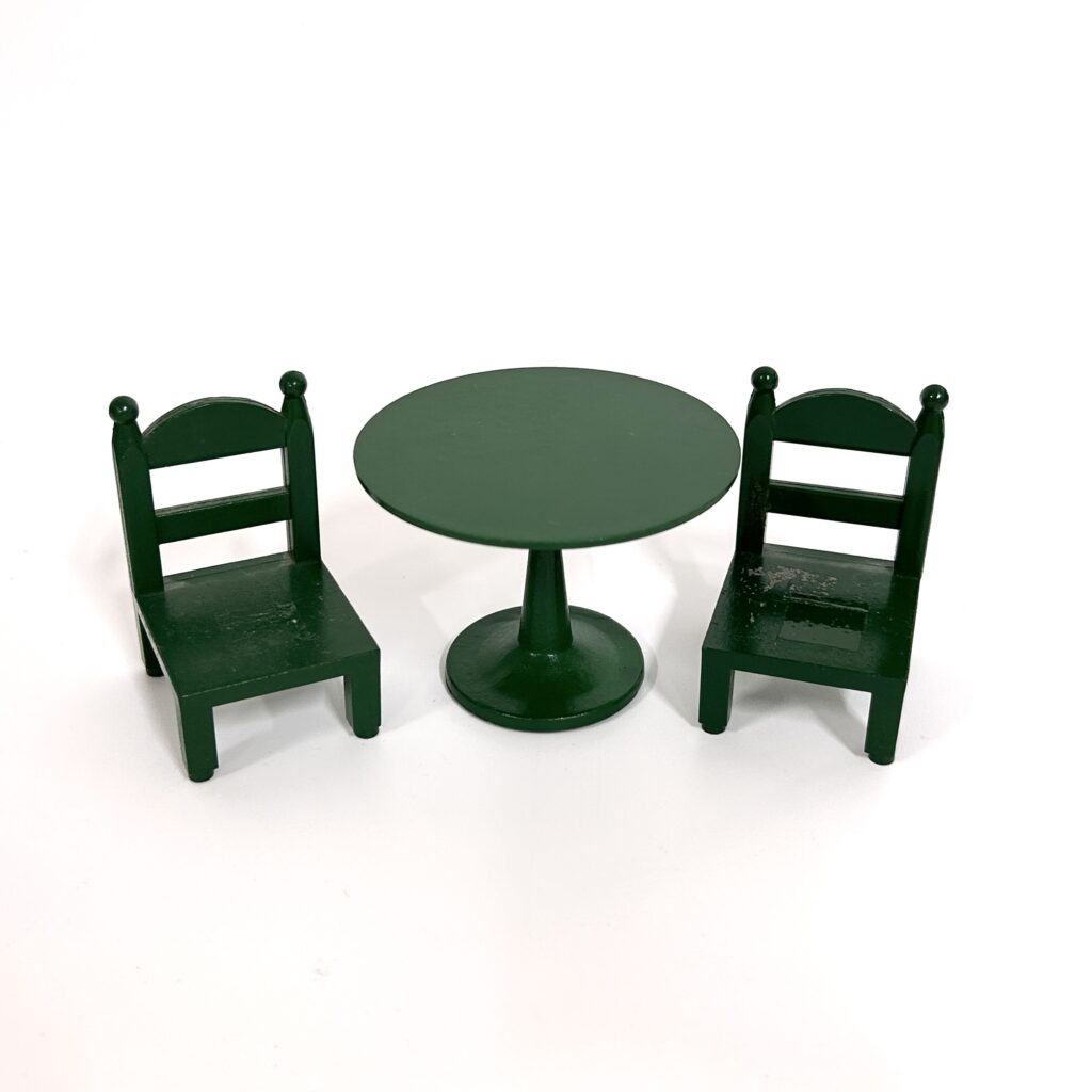 [used] Green Round Table Set KA-02 Sylvanian Families Calico Critters