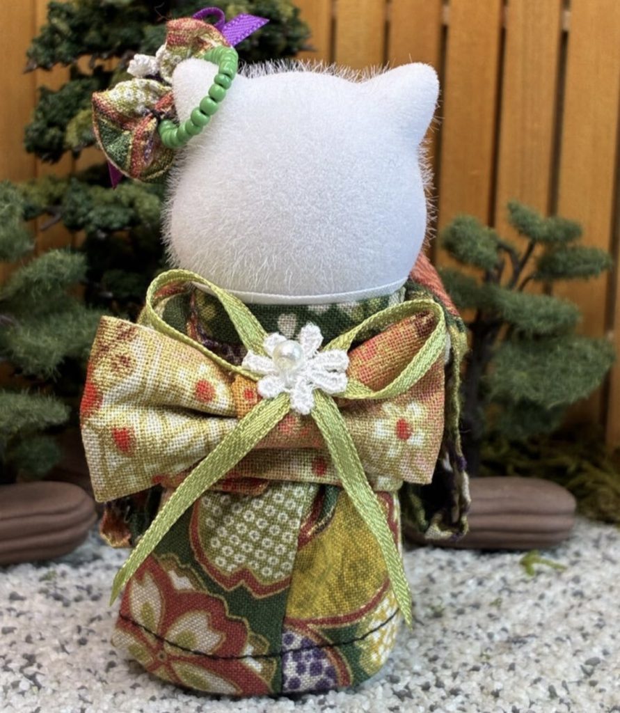 Handmade Green Kimono for Mother Handmade