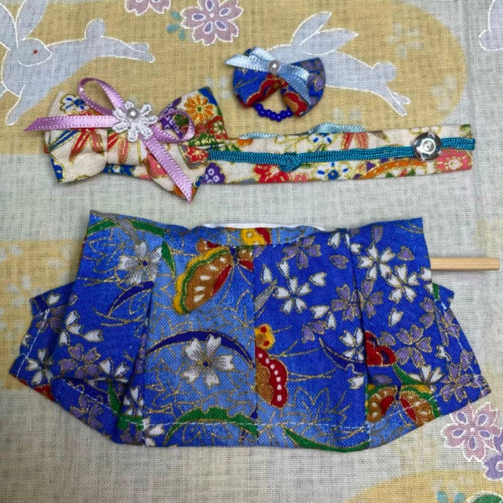 KIMONO BLEU FAIT MAIN POUR MÈRE Ne s'applique pas