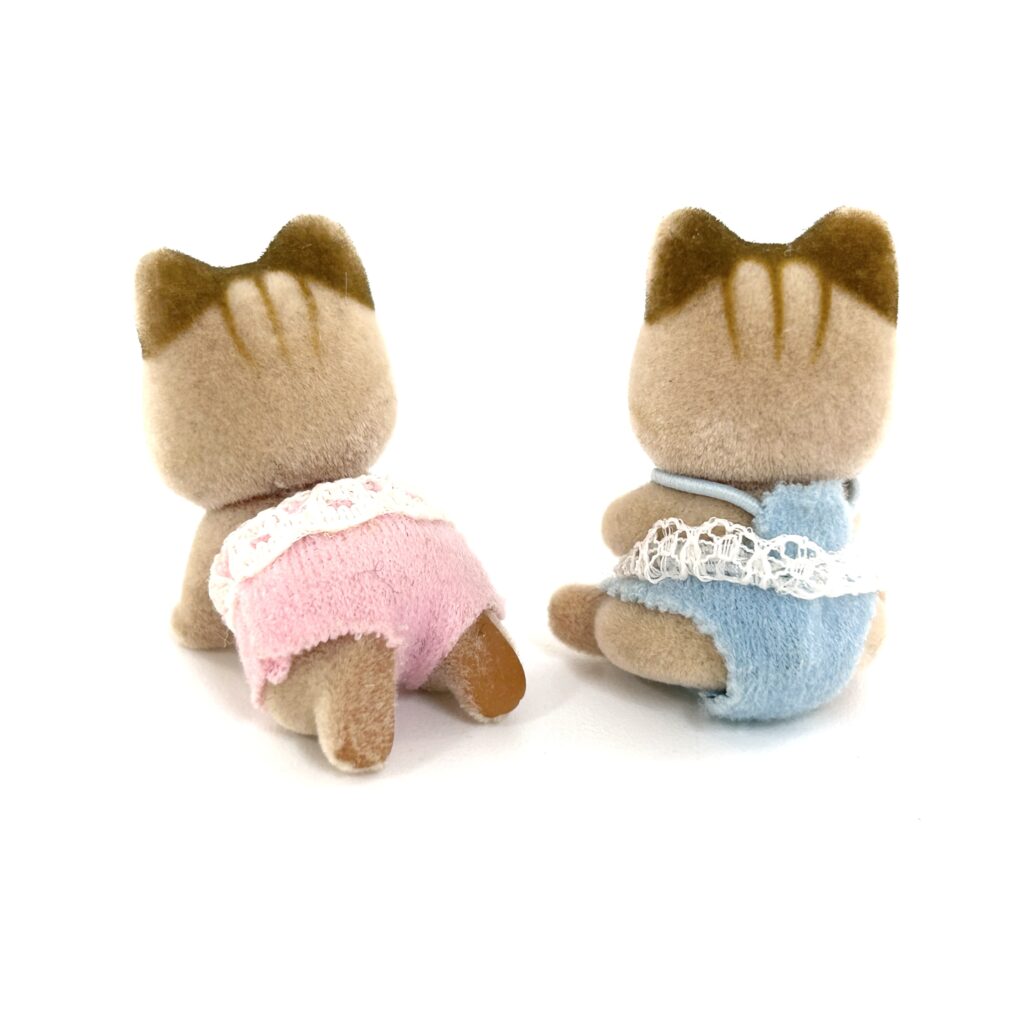 [used] Striped Cat Twins Sylvanian Families Calico Critters