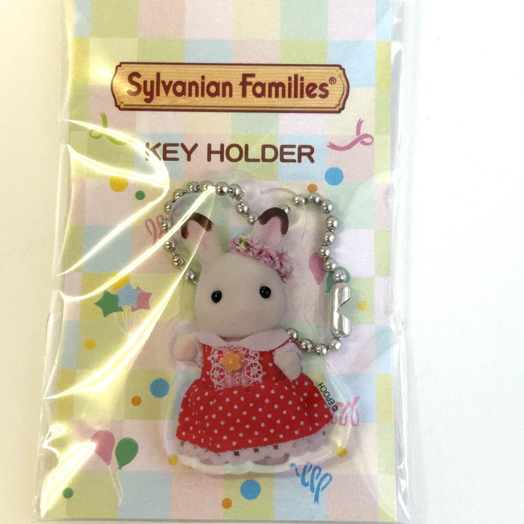 Keychain Porte-clés en acrylique découpé Chocolat Lapin Fille 40e Anniversaire 2025 Familles Sylvanian Calico Critters