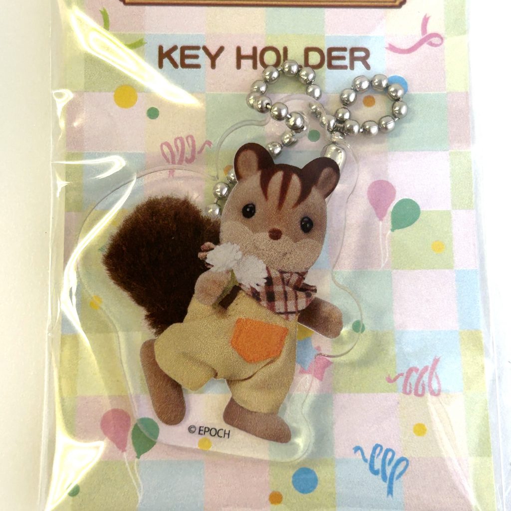 Llavero acrílico troquelado porta llaves Ardilla Nuez Niño 40.º aniversario 2025 Sylvanian Families Calico Critters