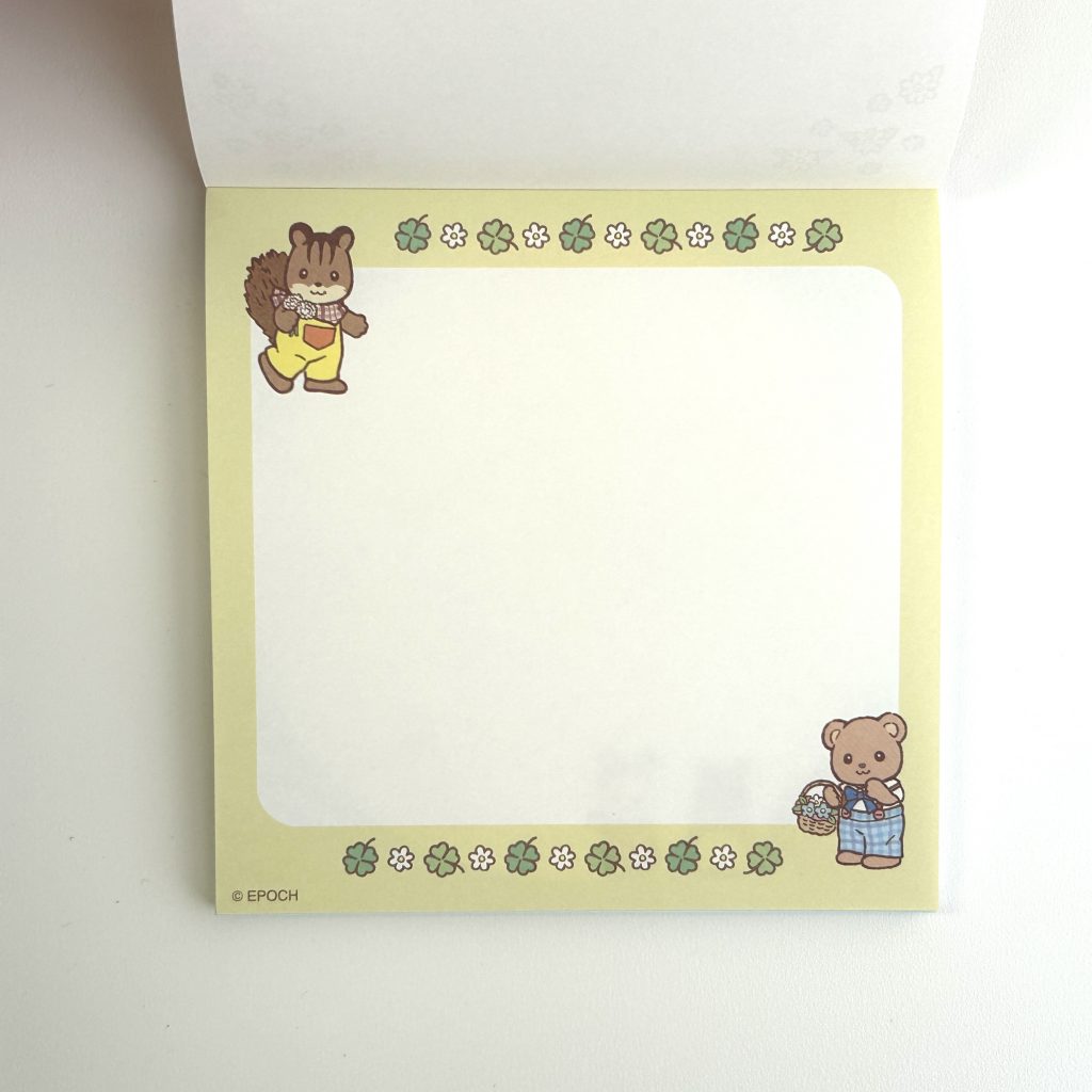 Memo Pad 40th Anniversary 2025 Sylvanian Families Calico Critters