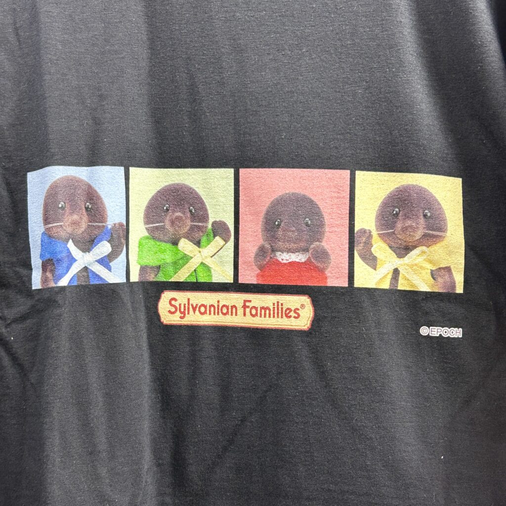 Mole Family Colorful T-Shirt Black Amazon Original Sylvanian Families Calico Critters