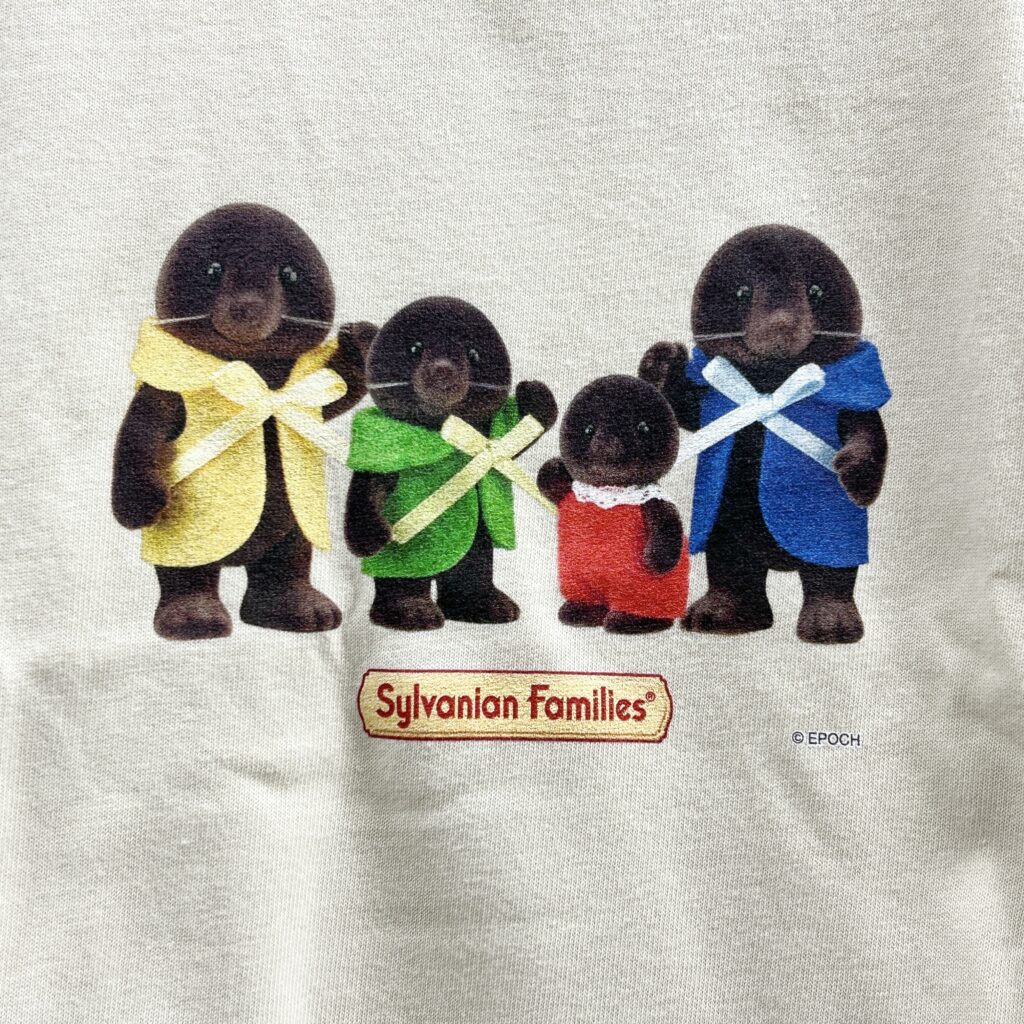 Mole Family T-Shirt Light Beige Amazon Original Sylvanian Families Calico Critters