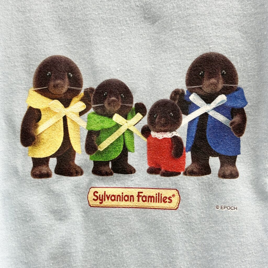 Mole Family T-Shirt Baby Blue Amazon Original Sylvanian Families Calico Critters