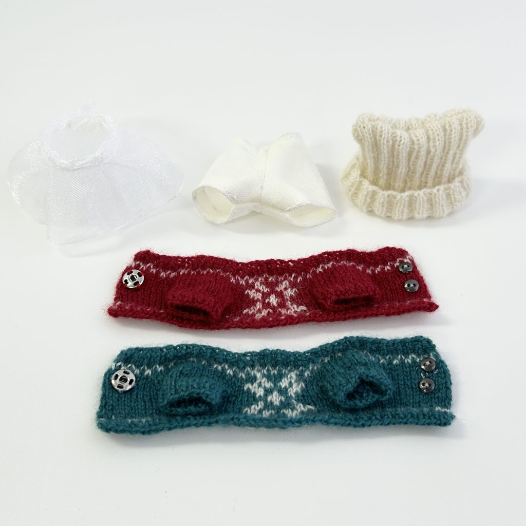 Nordic Sweater Set Red Green Handmade