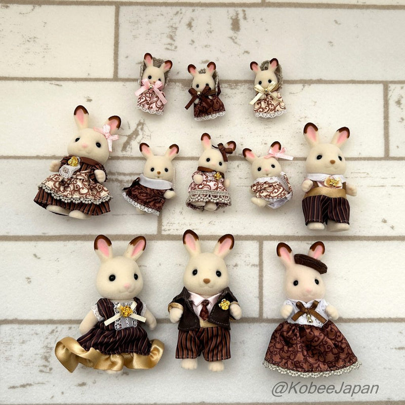 CHOCOLATE RABBIT FAMILY 40th ANNIVERSARY SET Sylvanian Families