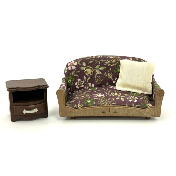 [Used] SOFA MINI TABLE CUSHION SET Epoch Japan Sylvanian Families