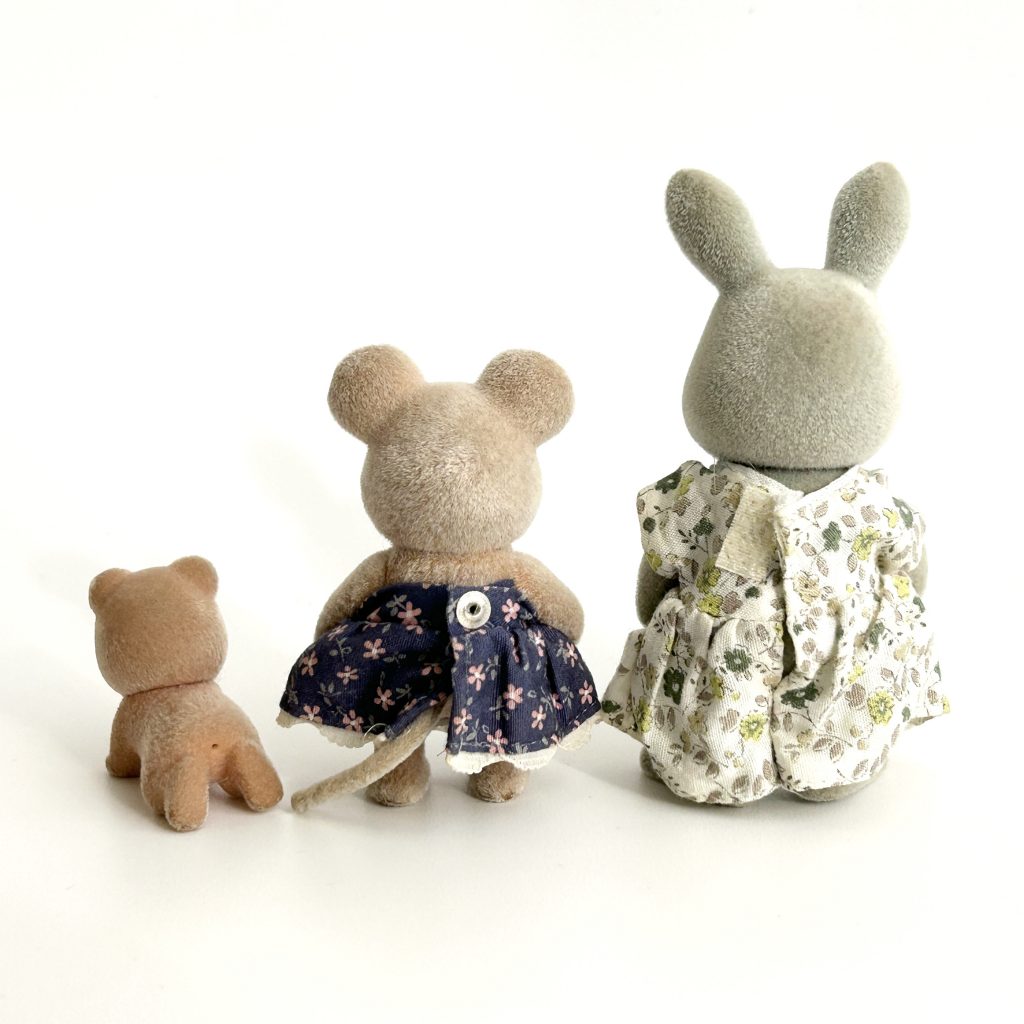 [used] Grey Rabbit Mouse Bear Sylvanian Families Calico Critters