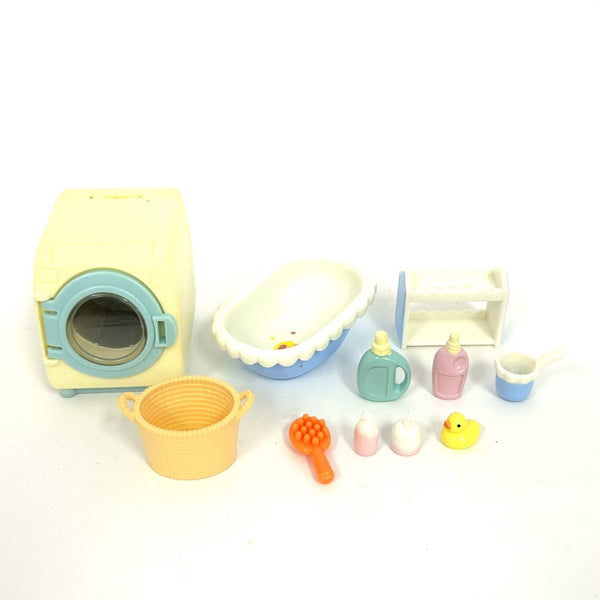 [Used] WASHING MACHINE BABY BATH ACCESSORY SET Epoch Japan Sylvanian Families