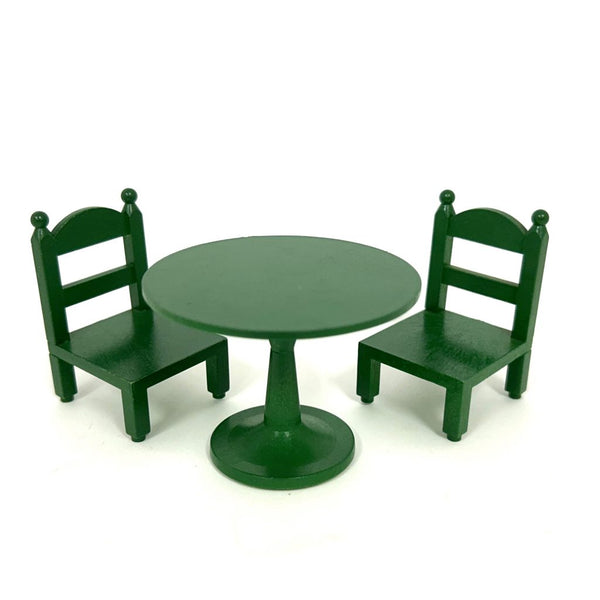 [Used] GREEN CHAIR TABLE SET Epoch Japan Sylvanian Families