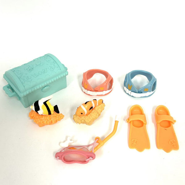 [Used] SNORKELING FISH TREASURE CHEST SET Epoch Japan Sylvanian Families