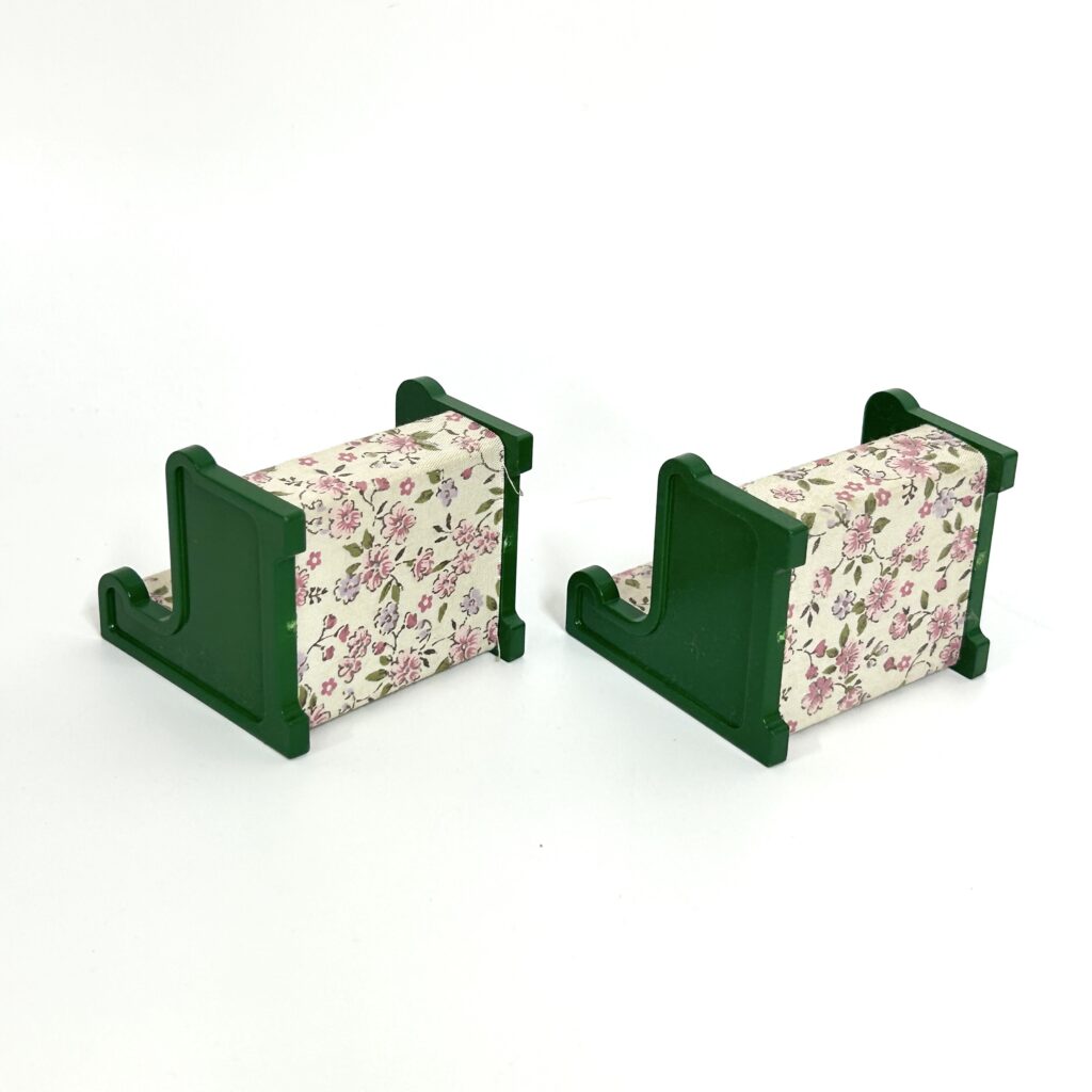 [used] Vintage Green Armchari Set Sylvanian Families Calico Critters