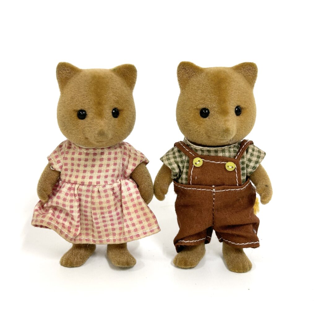 [used] Vintage Fox Mother Father Sylvanian Families Calico Critters