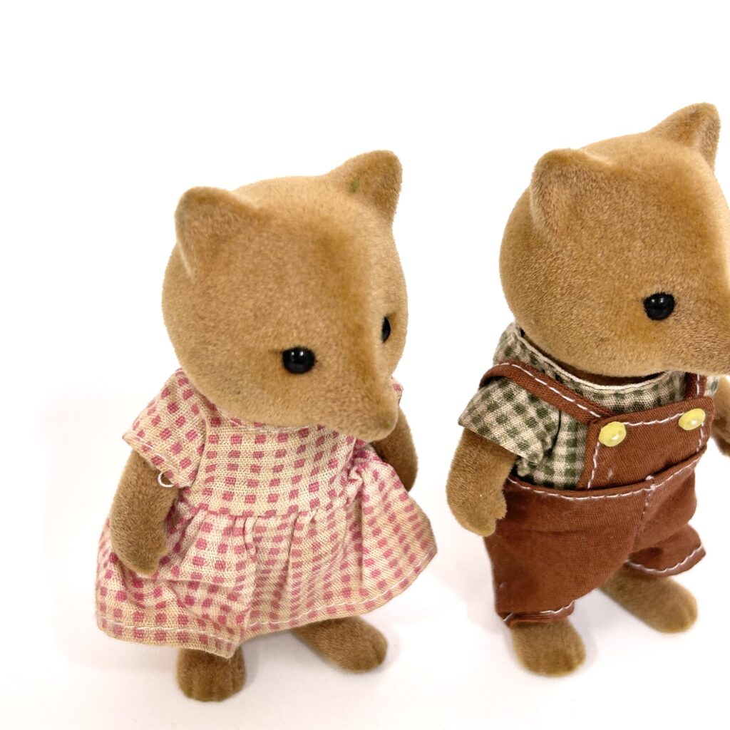 [used] Vintage Fox Mother Father Sylvanian Families Calico Critters
