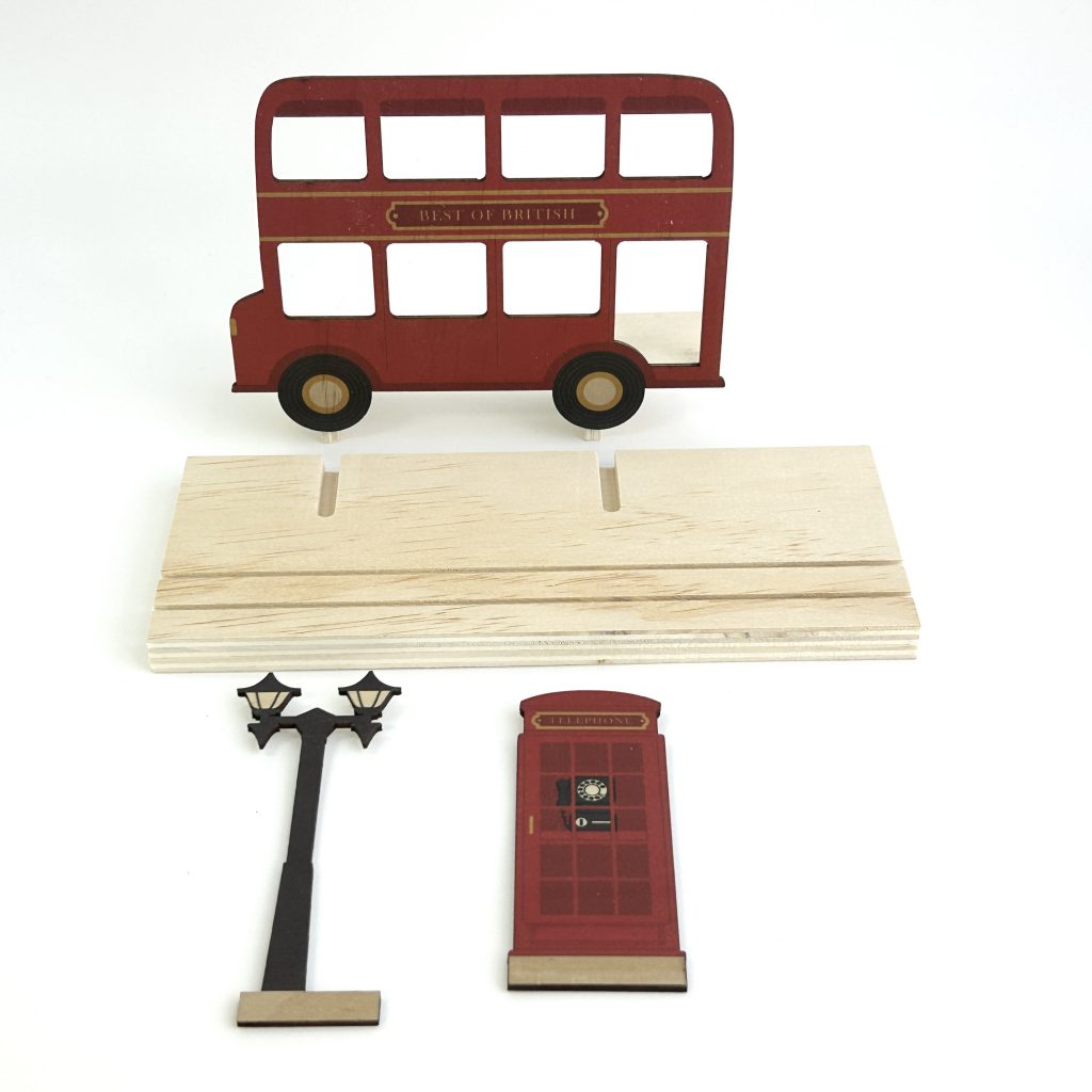 Support en bois Bus de Londres Naturel Cuisine