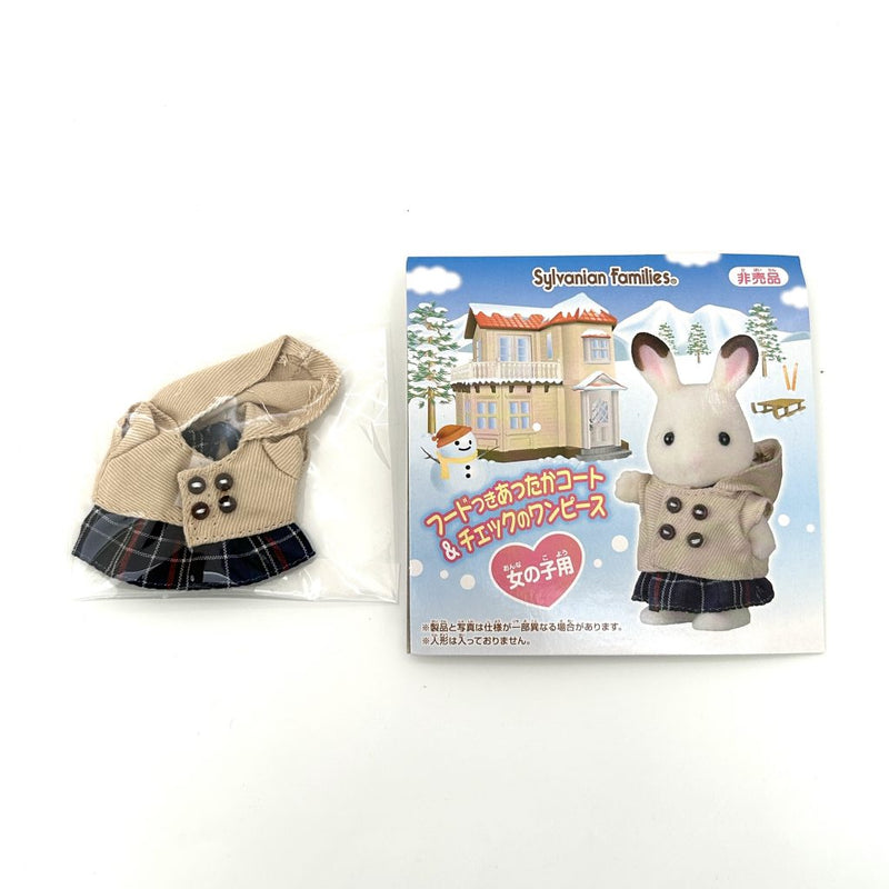 Sylvanian Families Coat Checkered Dress Set For Girl Calico Clitters Calico Critters