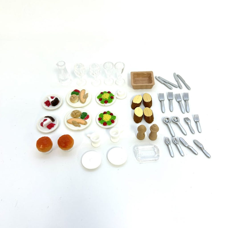 [Used] DINNER SET Epoch Japan KA-409 Sylvanian Families