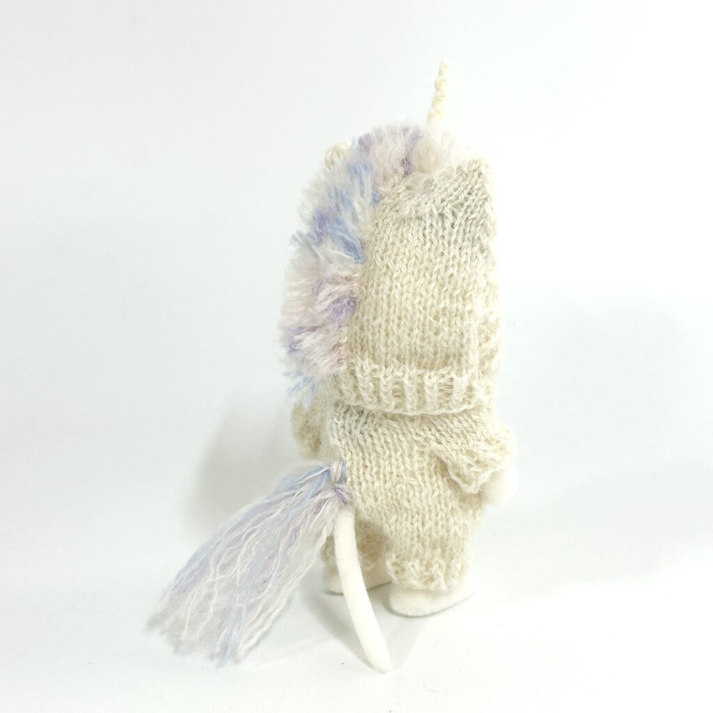 Knitted Unicorn Costume White Handmade