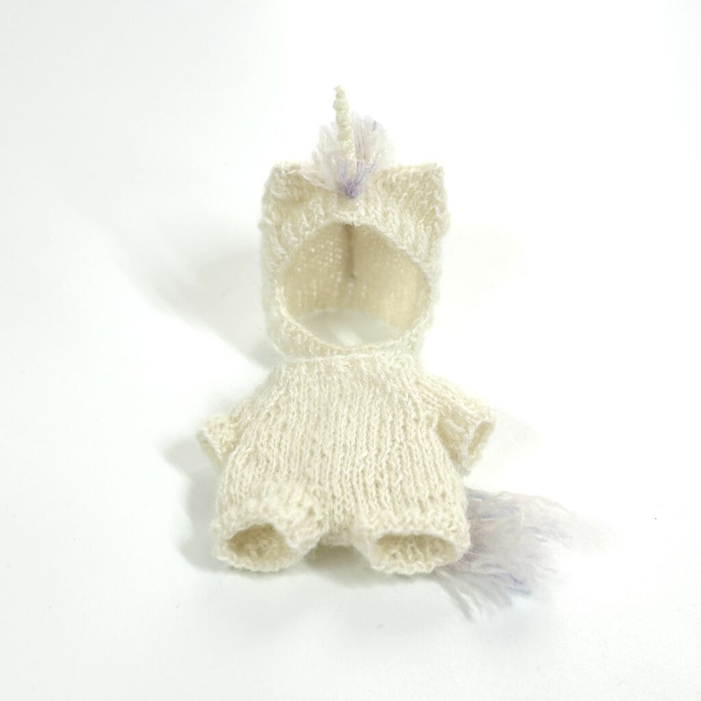 Knitted Unicorn Costume White Handmade