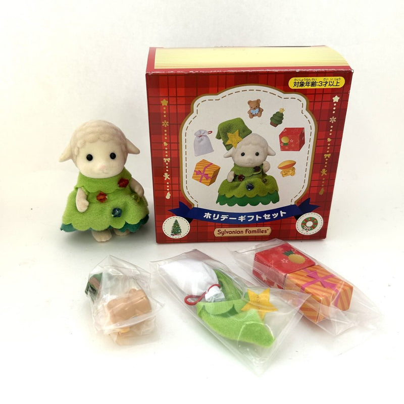 [Used] HOLIDAY GIFT SET SHEEP GIRL CHRISTMAS Epoch  Sylvanian Families