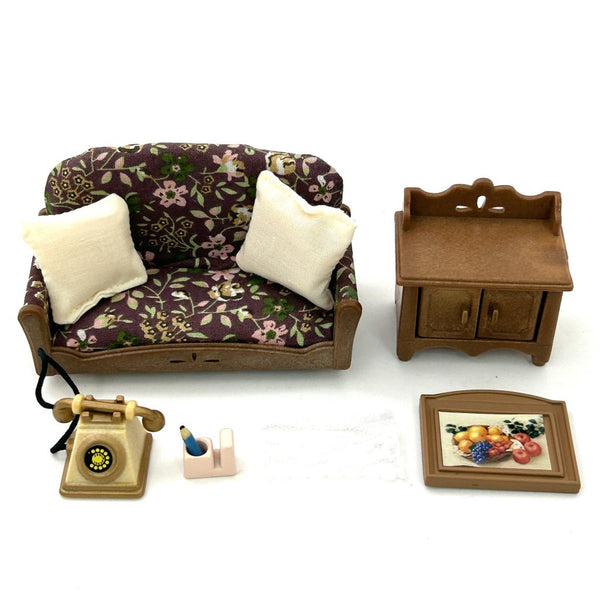 [Used] SOFA TELEPHONE TELEPHONE STAND ACCESSORIES SET Epoch Japan Sylvanian Families