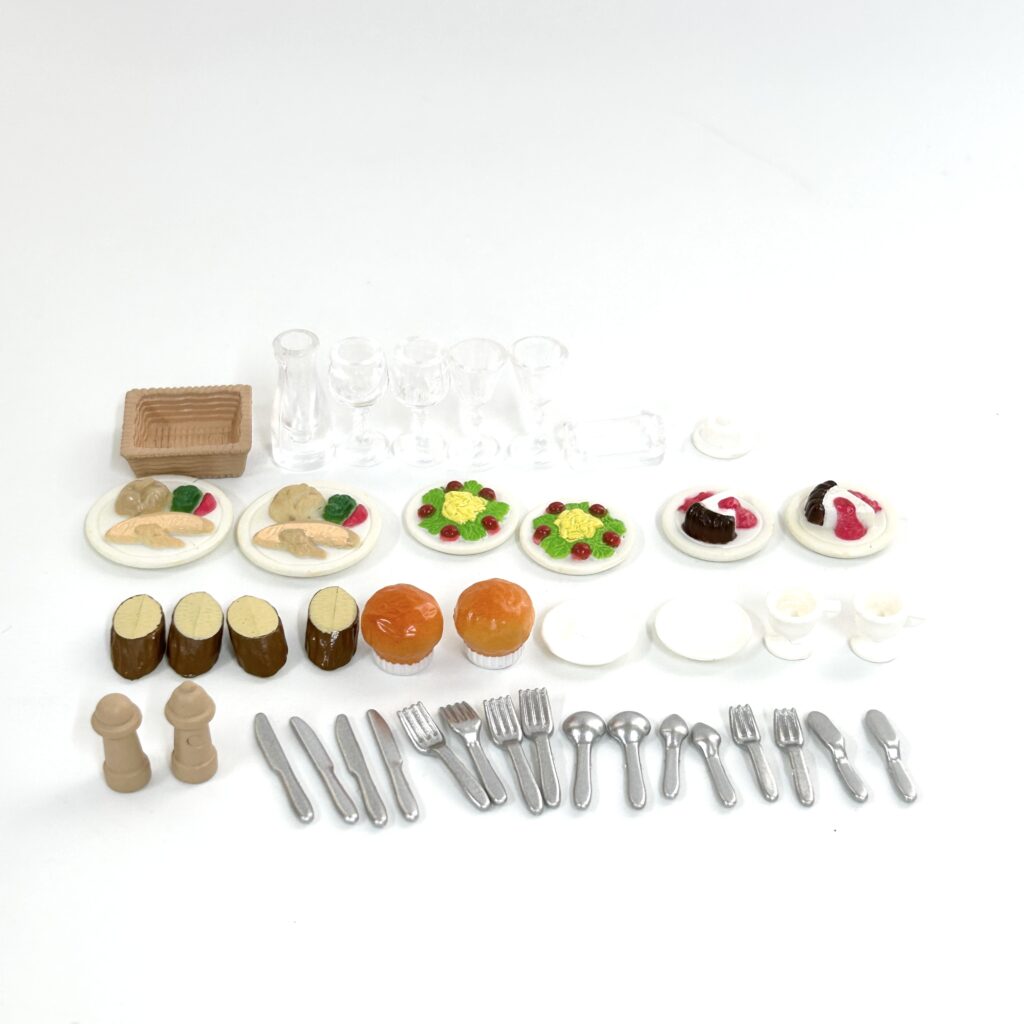 [used] Dinner Set KA-409 Sylvanian Families Calico Critters