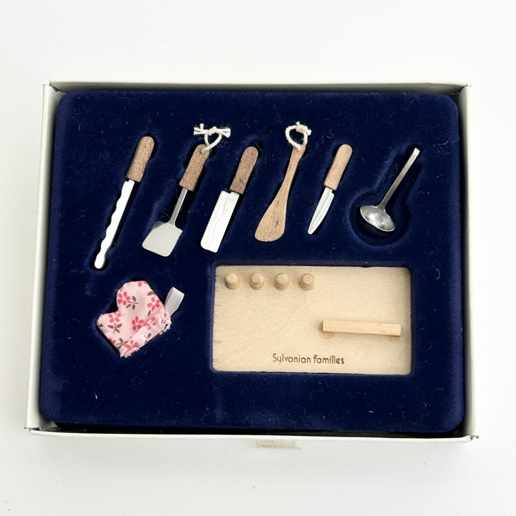 [used] Ensemble de couteaux de cuisine vintage 1985 KA-32 Familles Sylvanian Calico Critters