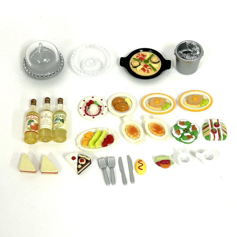 [Used] DINNERWARE FOOD BEVERAGE SET Epoch Japan Sylvanian Families