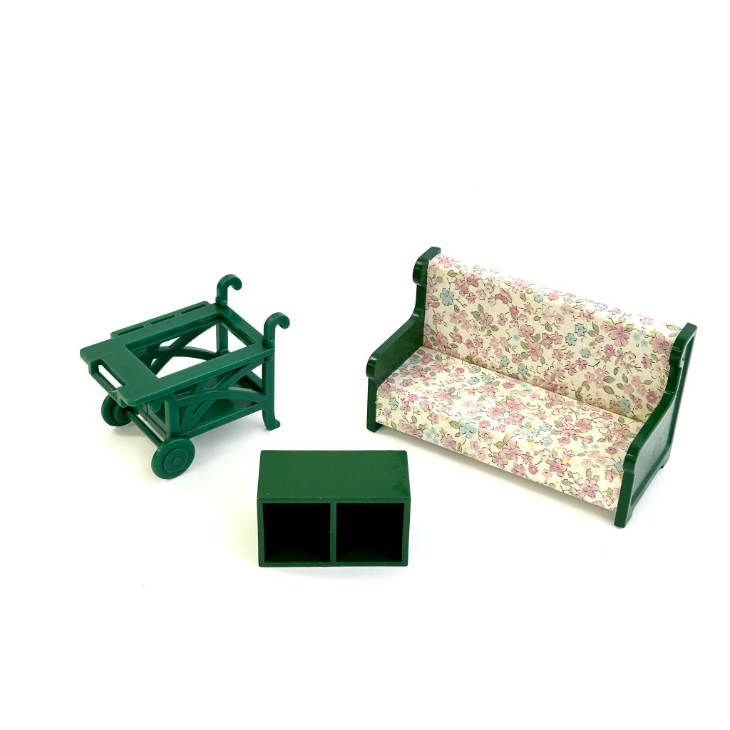 [used] Vintage Green Furniture Set Sylvanian Families Calico Critters