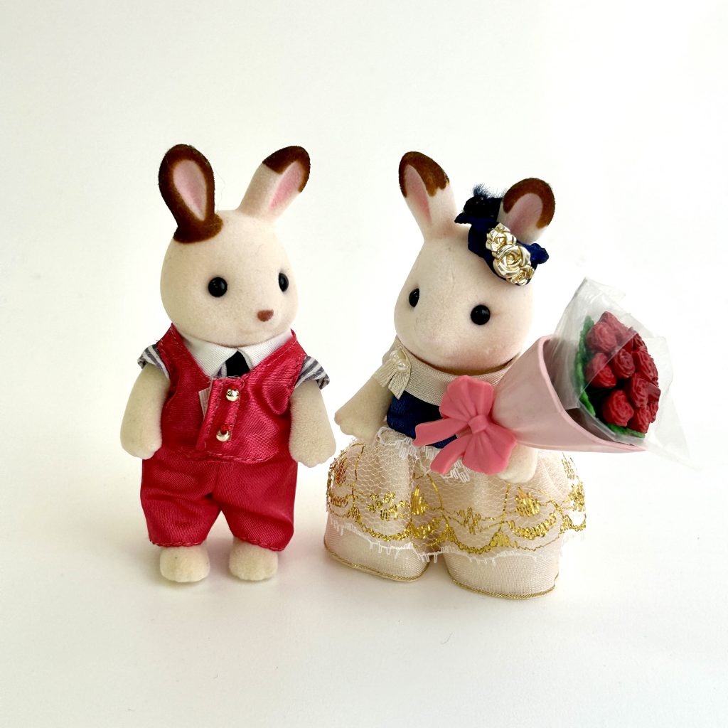 [used] Town Series Cute Couple Set TVS-08 Sylvanian Families Calico Critters