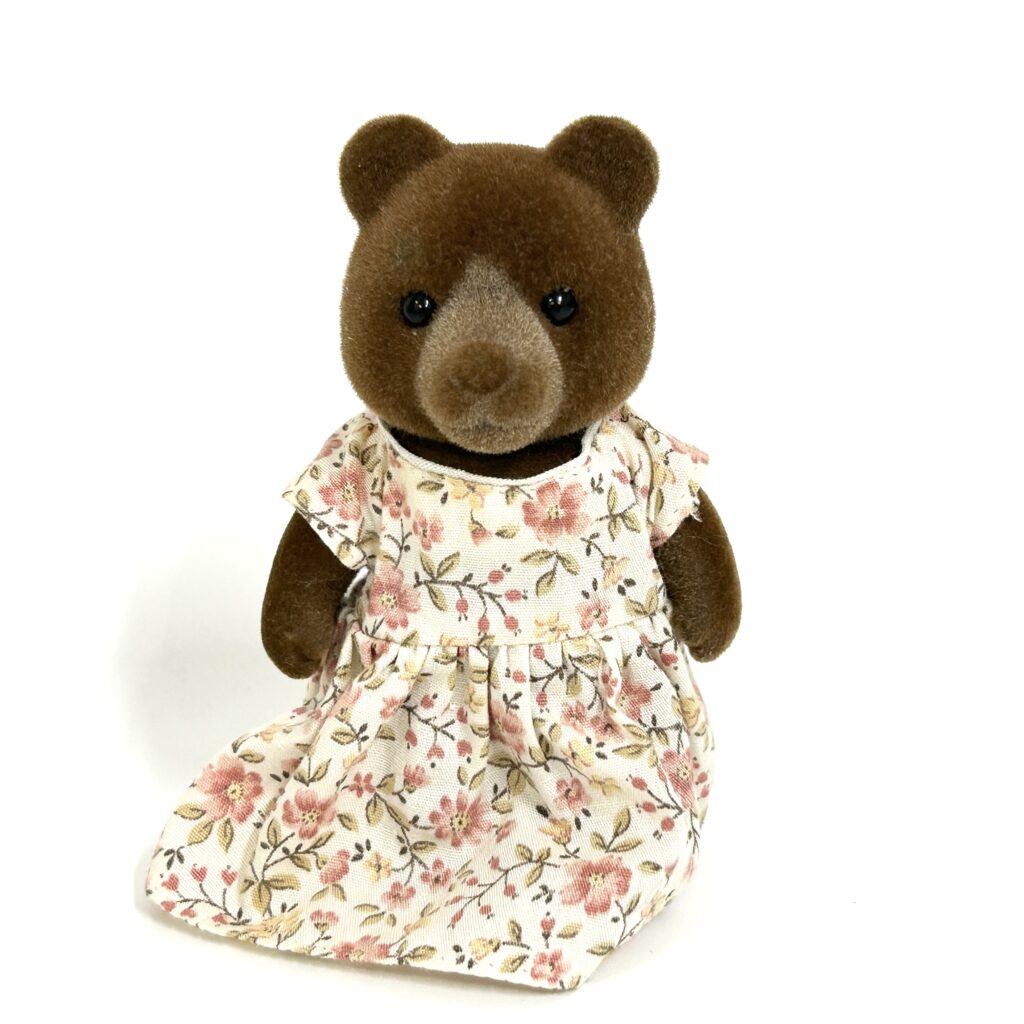 [used] Vintage Teardrop Bear Mother Sylvanian Families Calico Critters