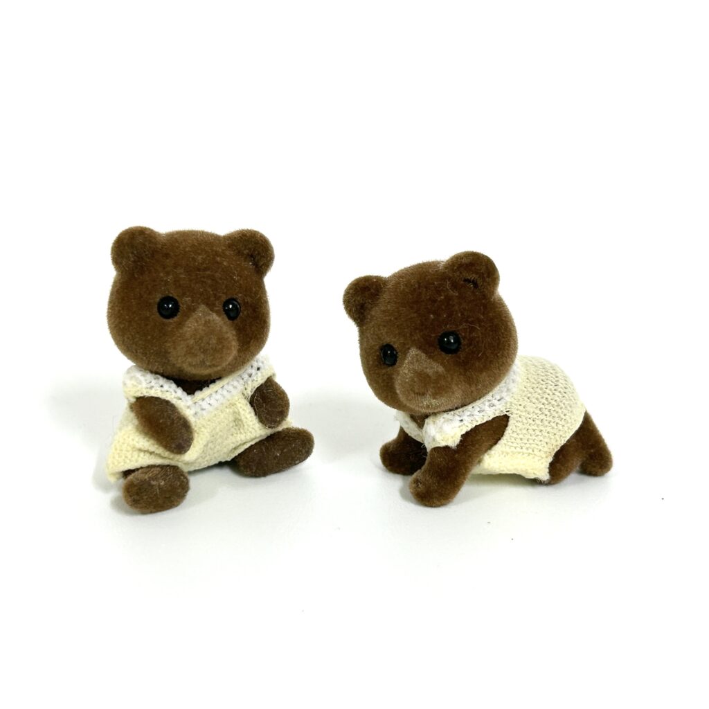 [used] Vintage Teardrop Bear Twins Sylvanian Families Calico Critters