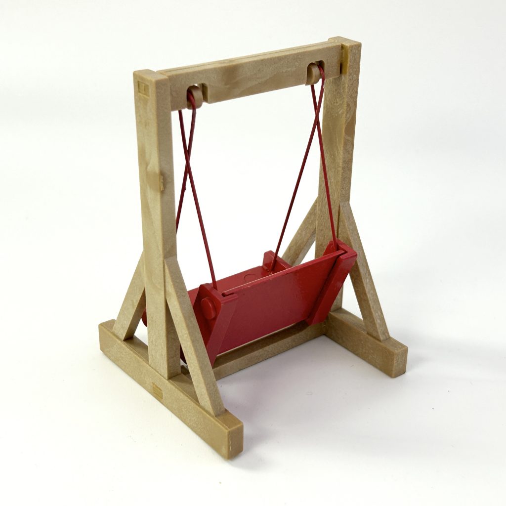 [used] Vintage Red Swing Single Seat 1985 Sylvanian Families Calico Critters