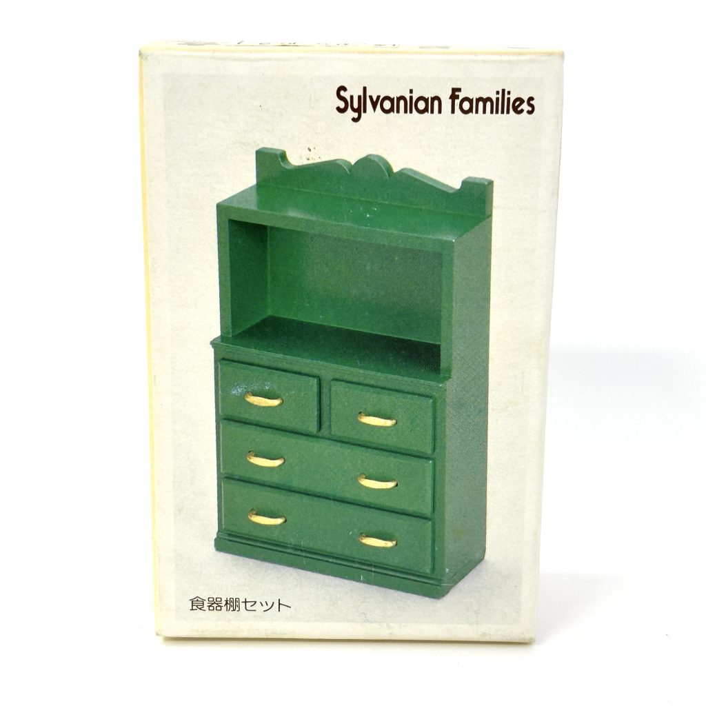 [used] Vintage Green Cupboard Set 1985 KA-03 Sylvanian Families Calico Critters