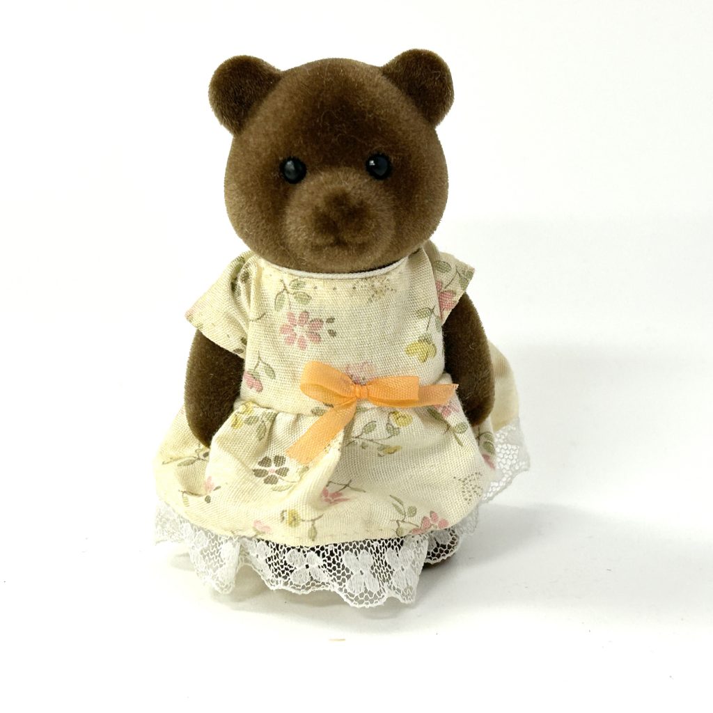 [used] Vintage Brown Bear Big Sister 1985 Sylvanian Families Calico Critters