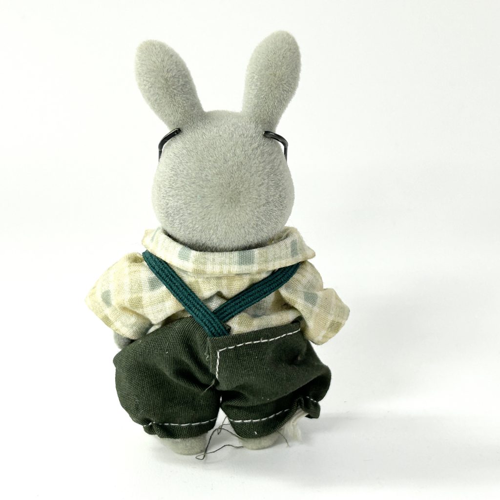 [used] Vintage Gray Rabbit Grandfather 1985 Sylvanian Families Calico Critters